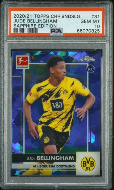 2020/21 Topps Chr.Bndslg Jude Bellingham Sapphire Edition #31 PSA 10