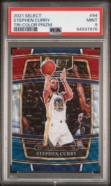 2021 Select Stephen Curry Tri- Color Prizm #94 PSA 9