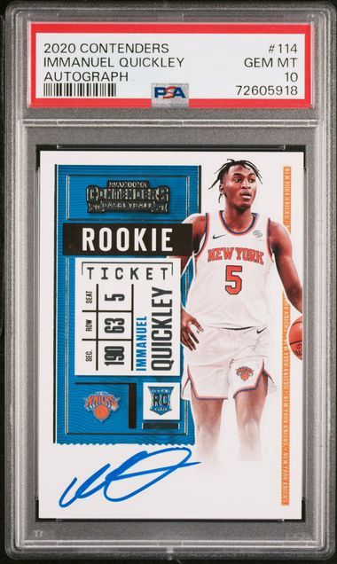 2020 Contenders Immanuel Quickley Autograph #114 PSA 10