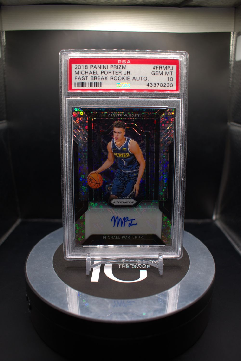 2018 Panini Prizm Michael Porter Jr. Fast Break Rookie Auto #FRMPJ PSA 10