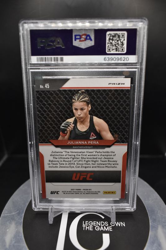 2021 Panini Prizm UFC Juliana Pena Mojo Prizm #45 PSA 10