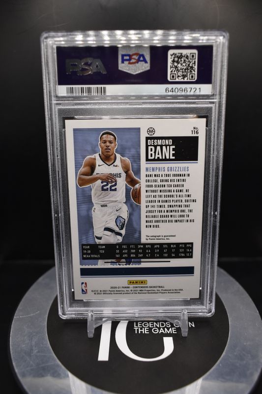 2020 Contenders Desmond Bane Variation- Autograph #116 PSA 10