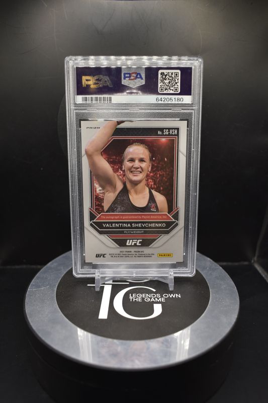 2021 Panini Prizm UFC Valentina Shevchenko Signatures - Red Prizm #SGVSH PSA 10