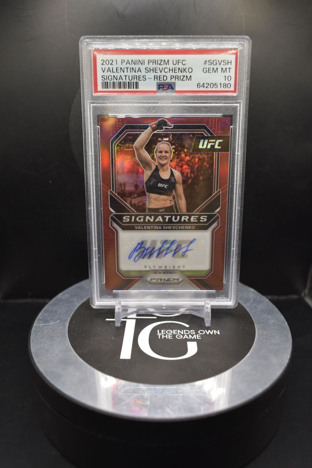 2021 Panini Prizm UFC Valentina Shevchenko Signatures - Red Prizm #SGVSH PSA 10