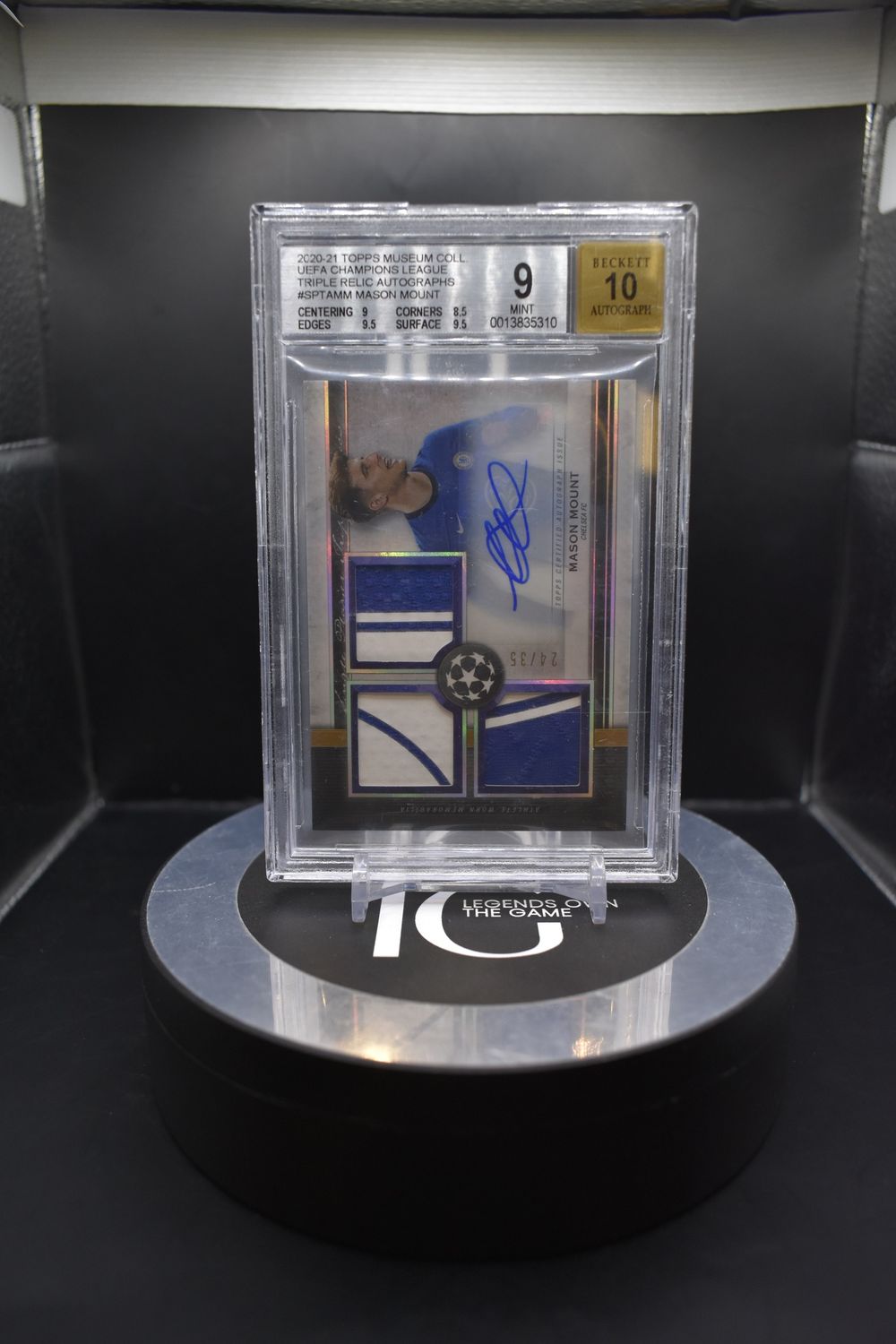 2020-21 Topps Museum Coll. Uefa Champions League Triple Relic Autographs #SPTAMM Mason Mount
