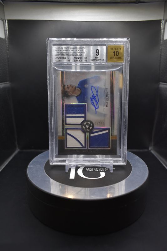 2020-21 Topps Museum Coll. Uefa Champions League Triple Relic Autographs #SPTAMM Mason Mount