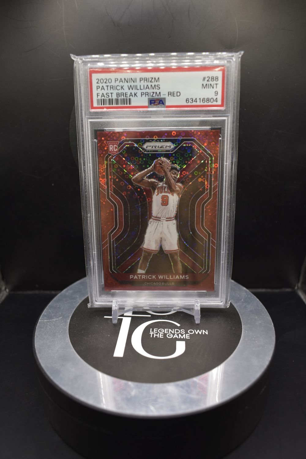 2020 Panini Prizm Patrick Williams Fast Break Prizm - Red #288 PSA 9
