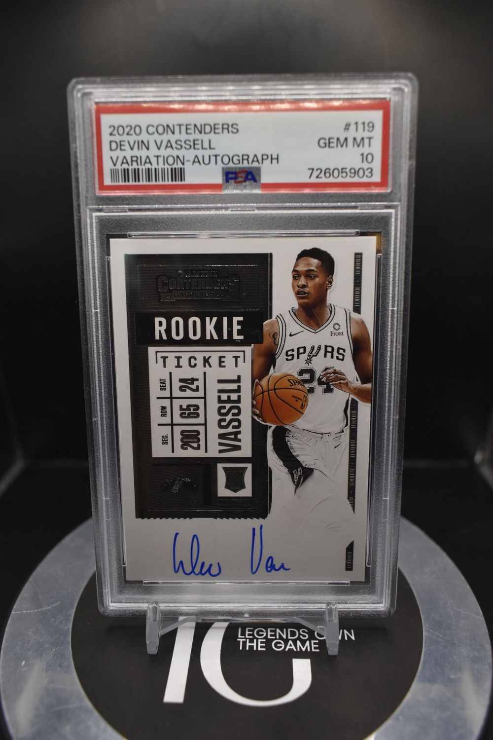 2020 Contenders Devin Vassell Variation - Autograph #119 PSA 10