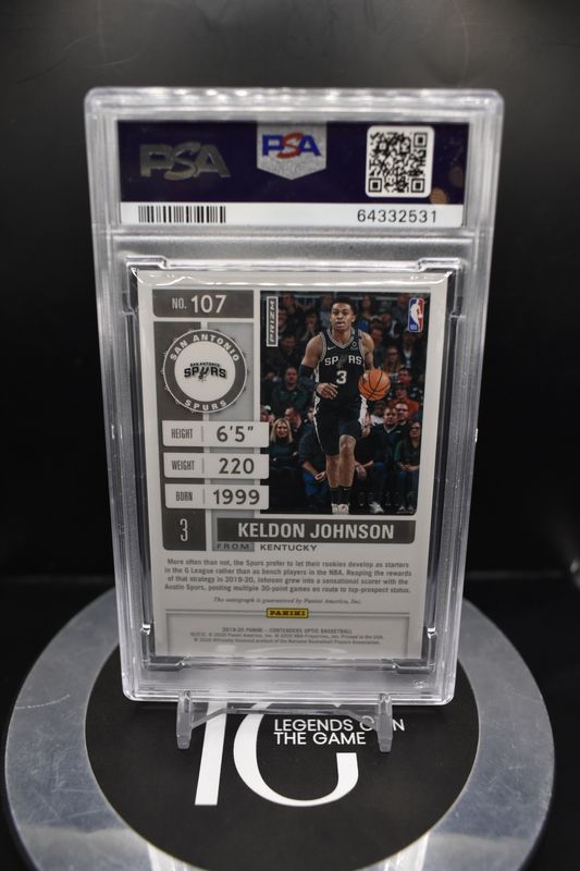 2019 Panini Cont.Optic Keldom Johnson SP-Autograph - Gold #107 PSA 9