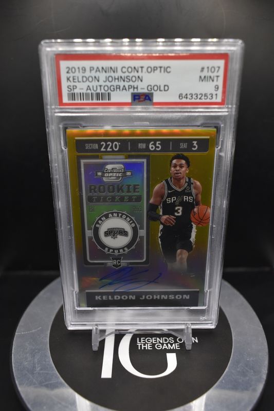 2019 Panini Cont.Optic Keldom Johnson SP-Autograph - Gold #107 PSA 9