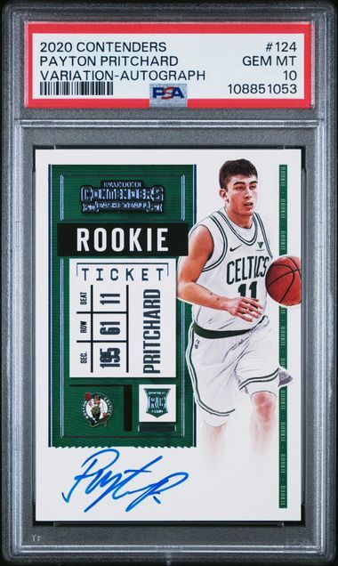 2020 Contenders Payton Pritchard Variation-Autograph #124 PSA 10