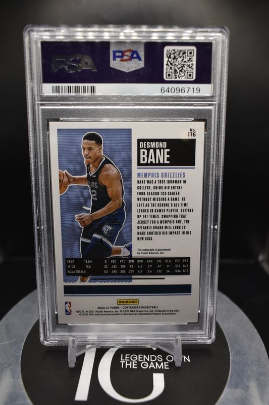 2020 Contenders Desmond Bane Autograph #116 PSA 10