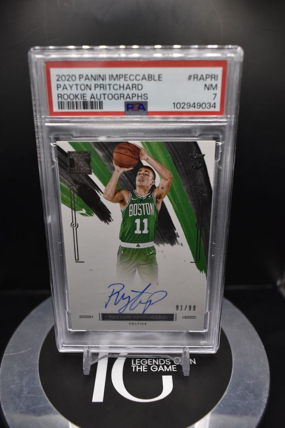2020 Panini Impeccable Payton Pritchard Rookie Autographs #RAPRI PSA 7