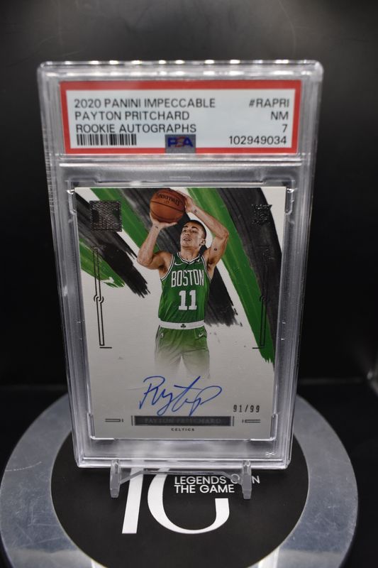2020 Panini Impeccable Payton Pritchard Rookie Autographs #RAPRI PSA 7