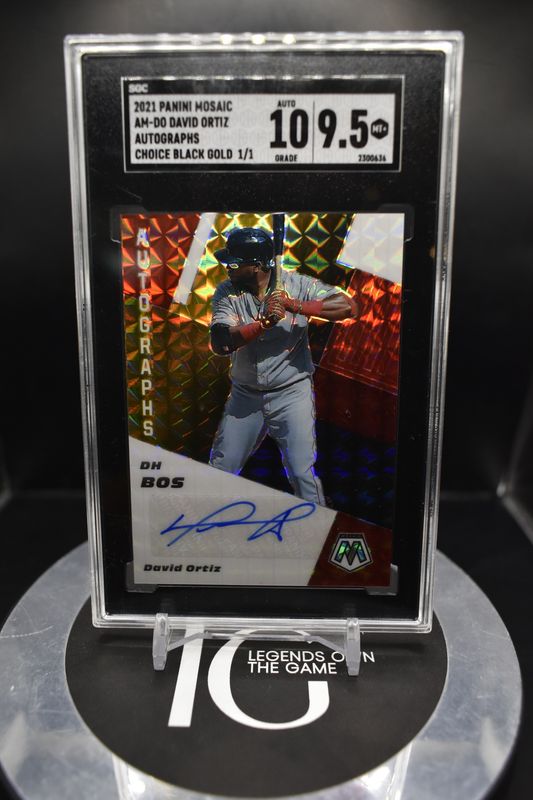 2021 Panini Mosaic AM-Do David Ortiz Autographs Choice Black Gold 1/1 Auto 10 SGC 9.5