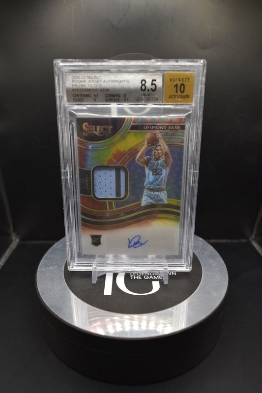 2020-21 Select Rookie Jersey Autographs Prizms Tie Dye #26 Desmond Bane Auto 10 BGS 8.5