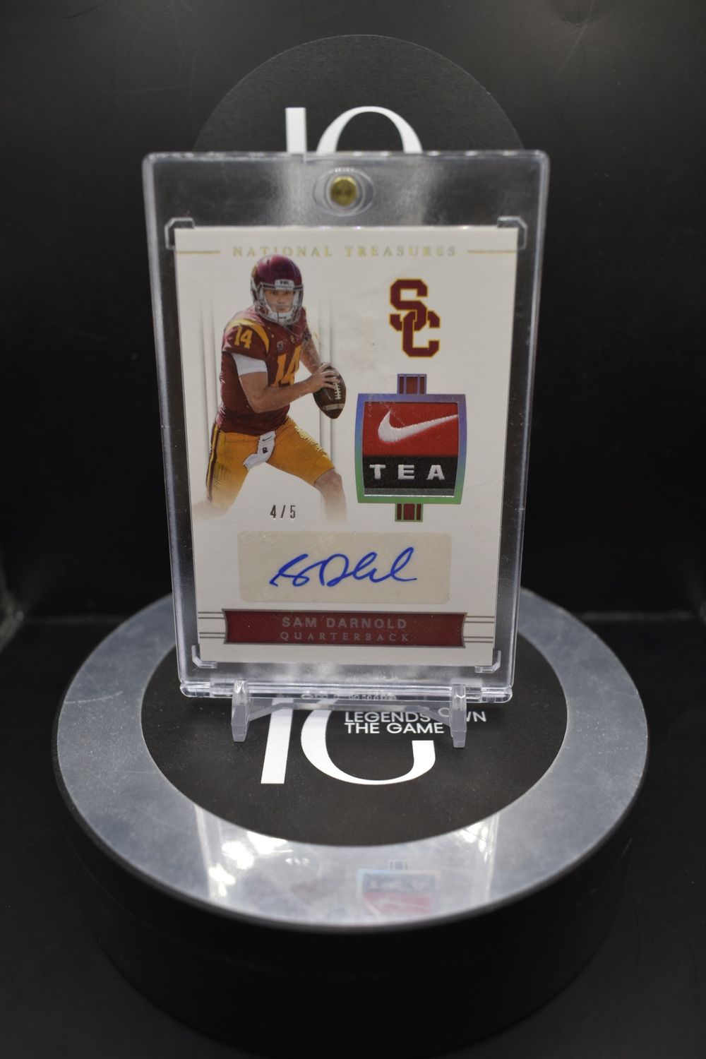 2018 Panini National Treasures Collegiate Sam Darnold Auto &amp; Relic 4/5 #LTS-SD