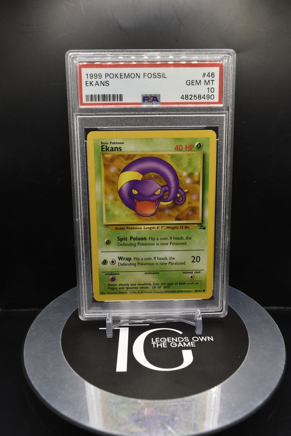 1999 Pokemon Fossil Ekans #46 PSA 10