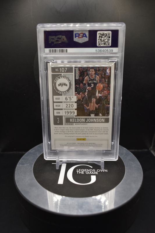 2019 Panini Cont.Optic Keldon Johnson Autograph - Red #107 PSA 10