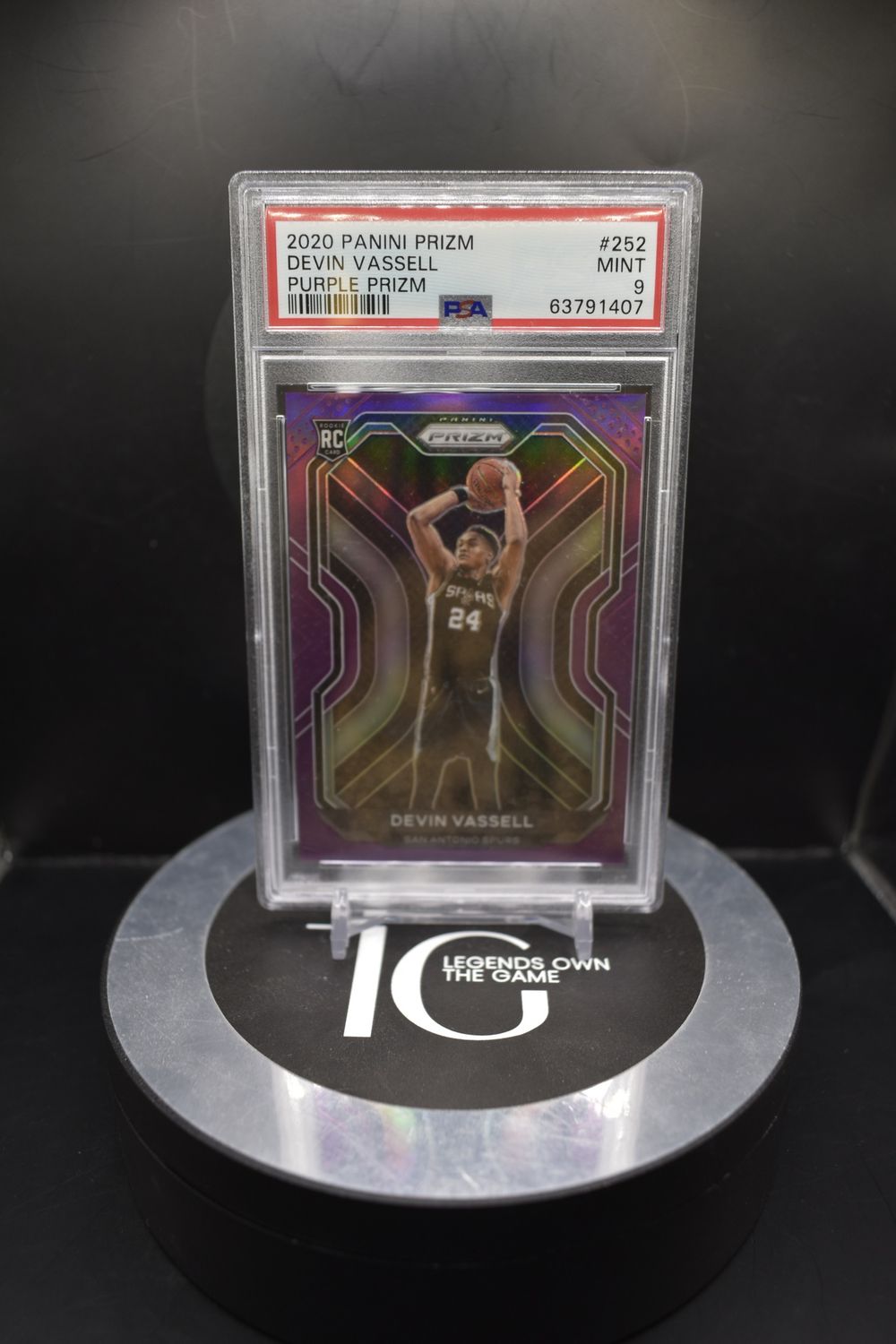 2020 Panini Prizm Devin Vassell Purple Prizm #252 PSA 9