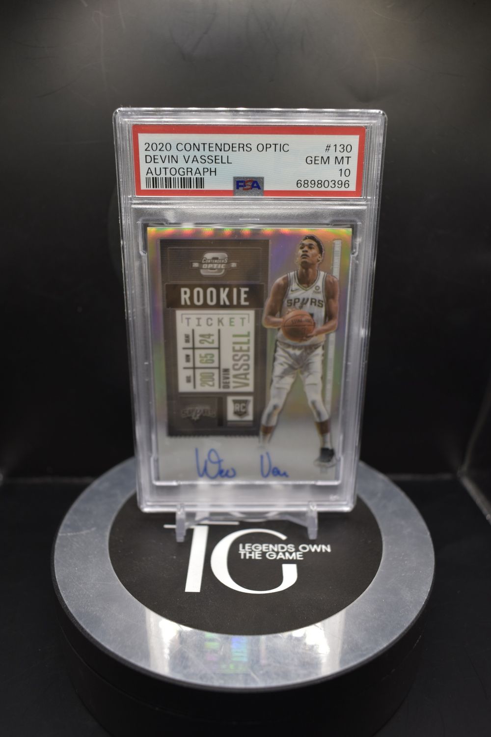 2020 Contenders Optic Devin Vassell Autograph #130 PSA 10