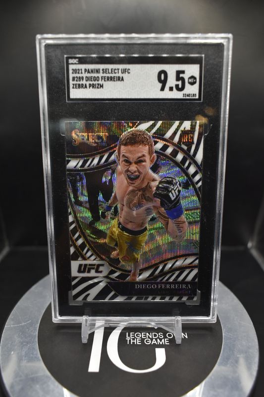 2021 Panini Select UFC #289 Diego Ferreira Zebra Prizm SGC 9.5