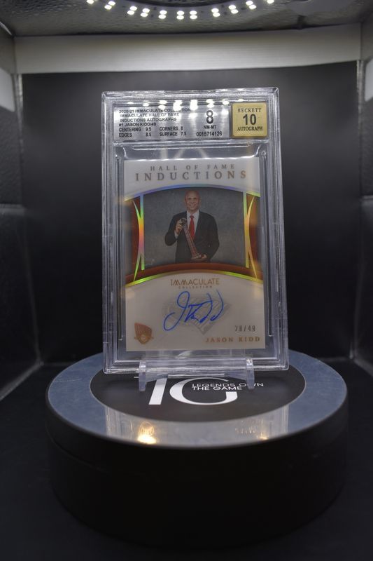 2020-21 Immaculate Collection Hall of Fame Inductions Autographs #1 Jason Kidd/49 Auto 10 BGS 8