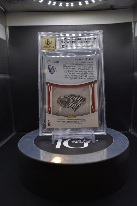 2020-21 Immaculate Collection Hall of Fame Inductions Autographs #1 Jason Kidd/49 Auto 10 BGS 8