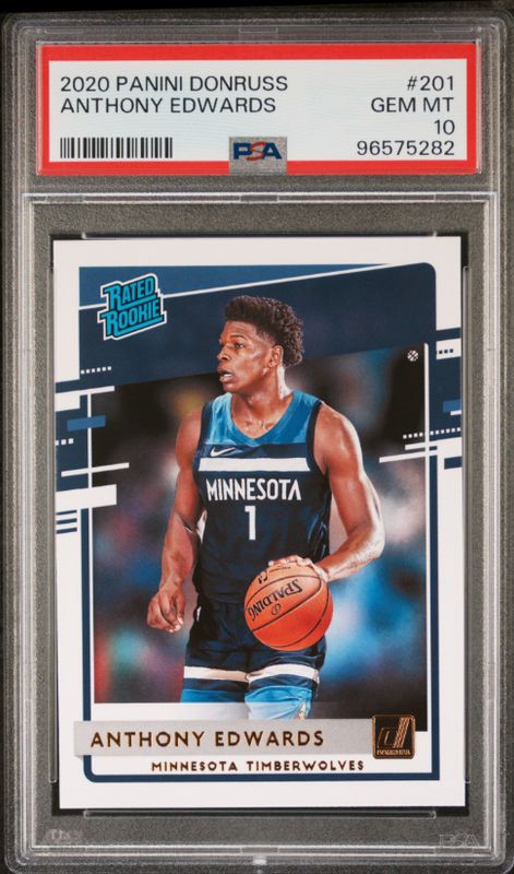 2020 Panini Donruss Anthony Edwards #201 PSA 10