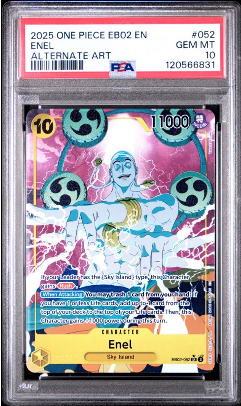 2025 One Piece EB02 En Enel Alternate Art #052 PSA 10