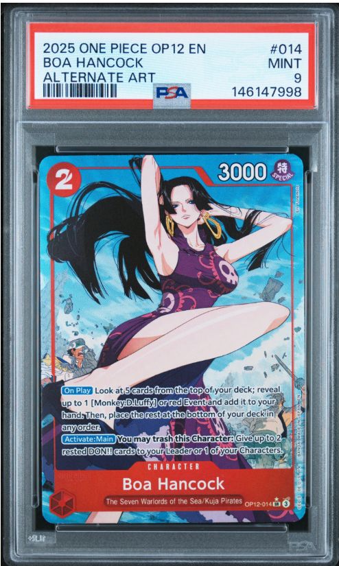 2025 One Piece OP12 En BOA Hancock Alternatate Art #014 PSA 9