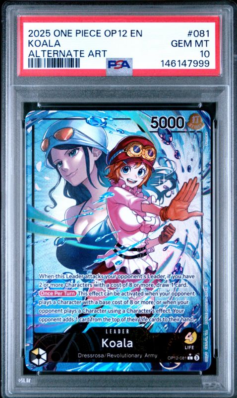 2025 One Piece OP12 En Koala Alternate Art #081 PSA 10