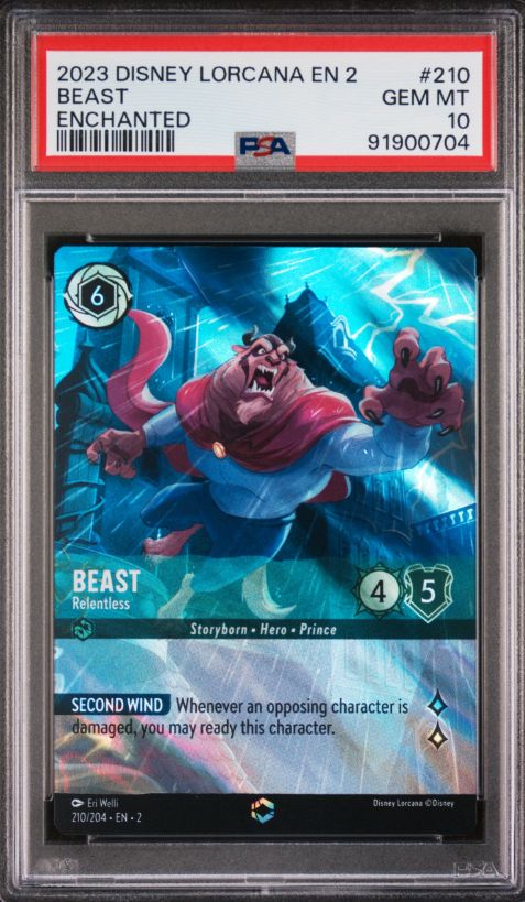 2023 Disney Lorcana En 2 Beast Enchanted #210 PSA 10