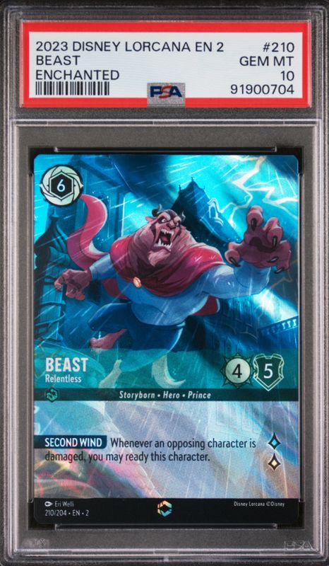 2023 Disney Lorcana En 2 Beast Enchanted #210 PSA 10