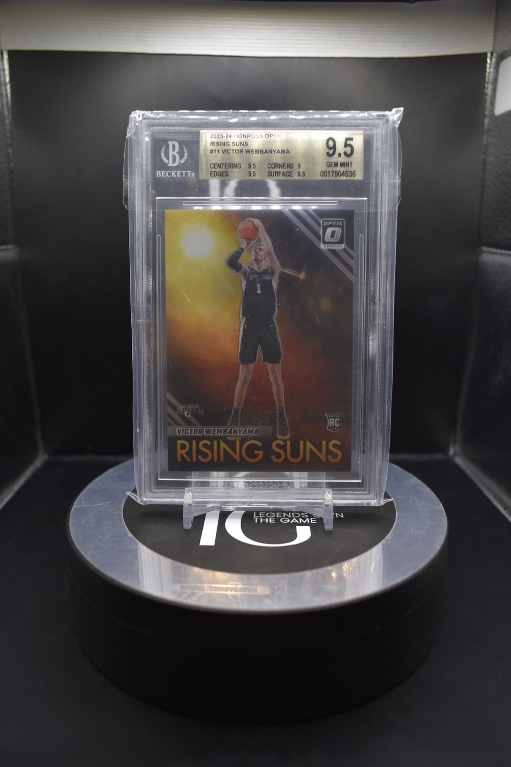 2023-24 Donruss Optic Rising Suns #11 Victor Wembanyama BGS 9.5