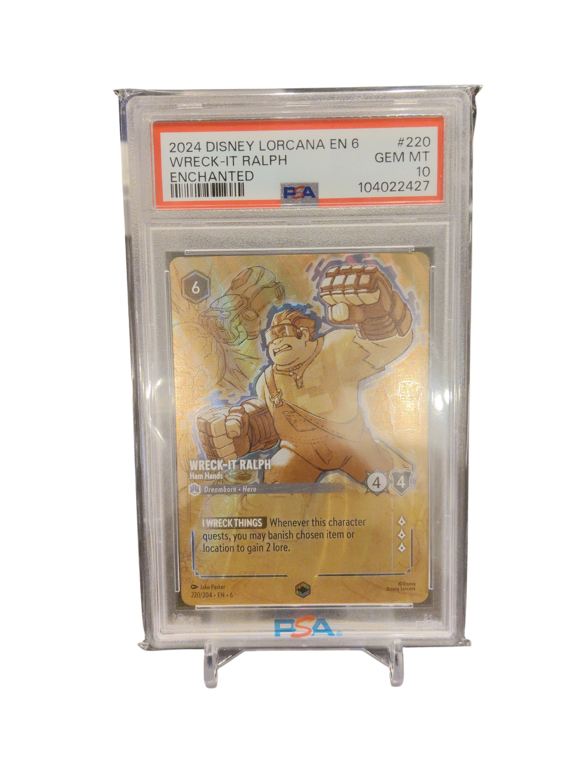 2024 Disney Lorcana En 6 Wreck - It Ralph Enchanted #220 PSA 10