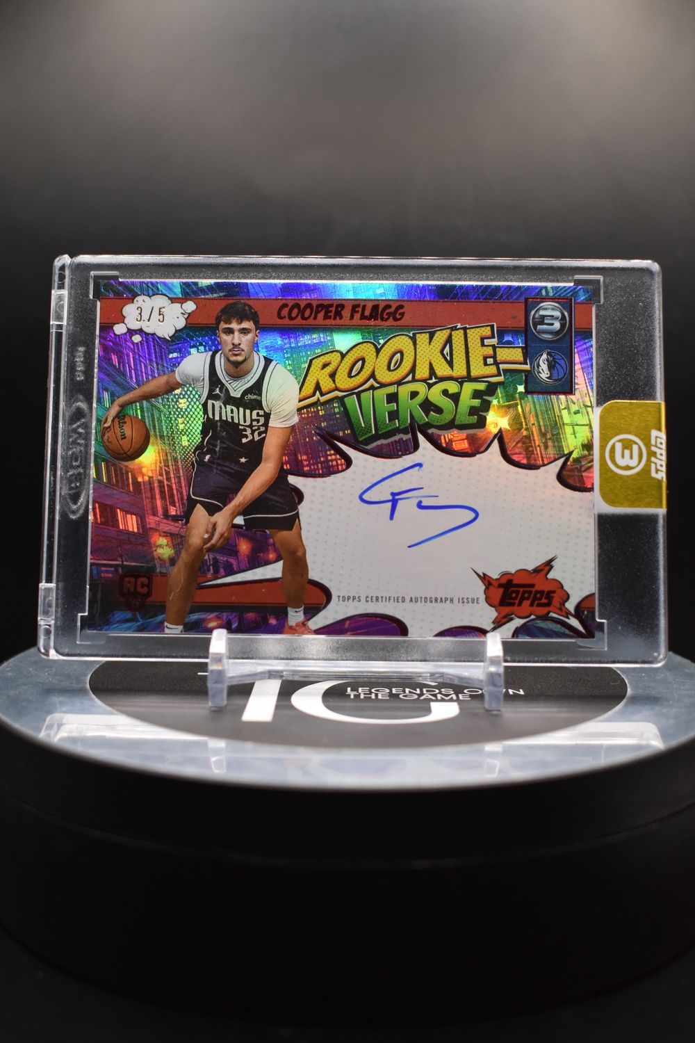 2026 Topps Basketball Three Cooper Flagg RC Auto 3/5 #RV-CF