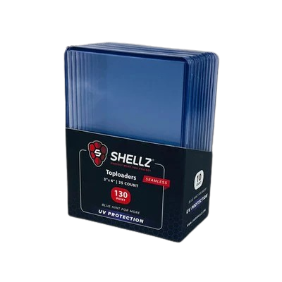 130PT 3x4 Premium Toploader - UV Shield - Blue Hint