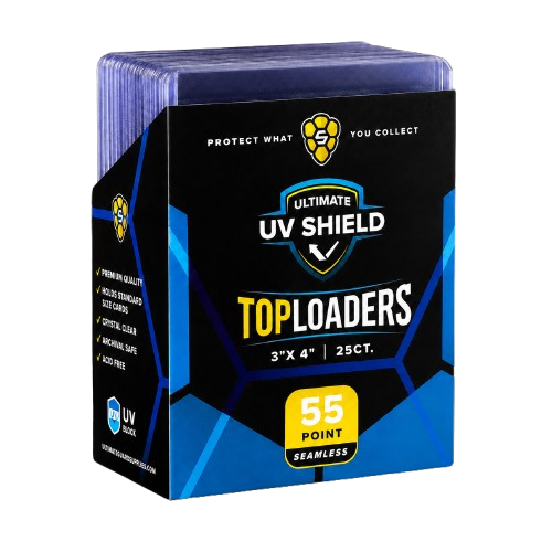 55PT 3x4 Premium Toploader - UV Shield - Blue Hint