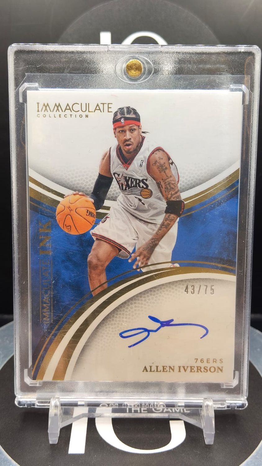 2024-25 Panini Immaculate Collection Basketball Allen Iverson Auto 43/75 #INK-AIV