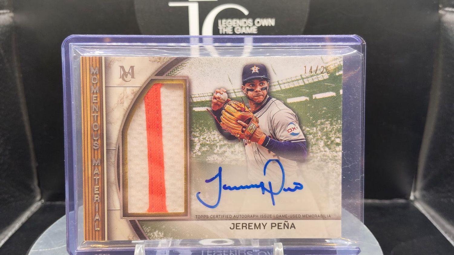 2025 Topps Museum Collection Baseball Jeremy Pena Auto Relic Card 14/25 # MMJPA-JP