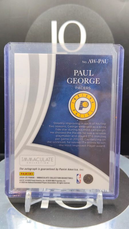 2024-25 Panini Immaculate Collection Paul George Auto 20/25 #AW-PAU