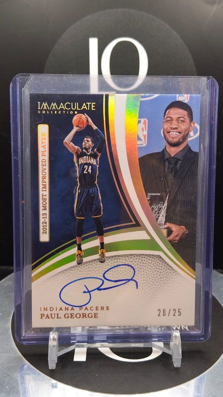 2024-25 Panini Immaculate Collection Paul George Auto 20/25 #AW-PAU