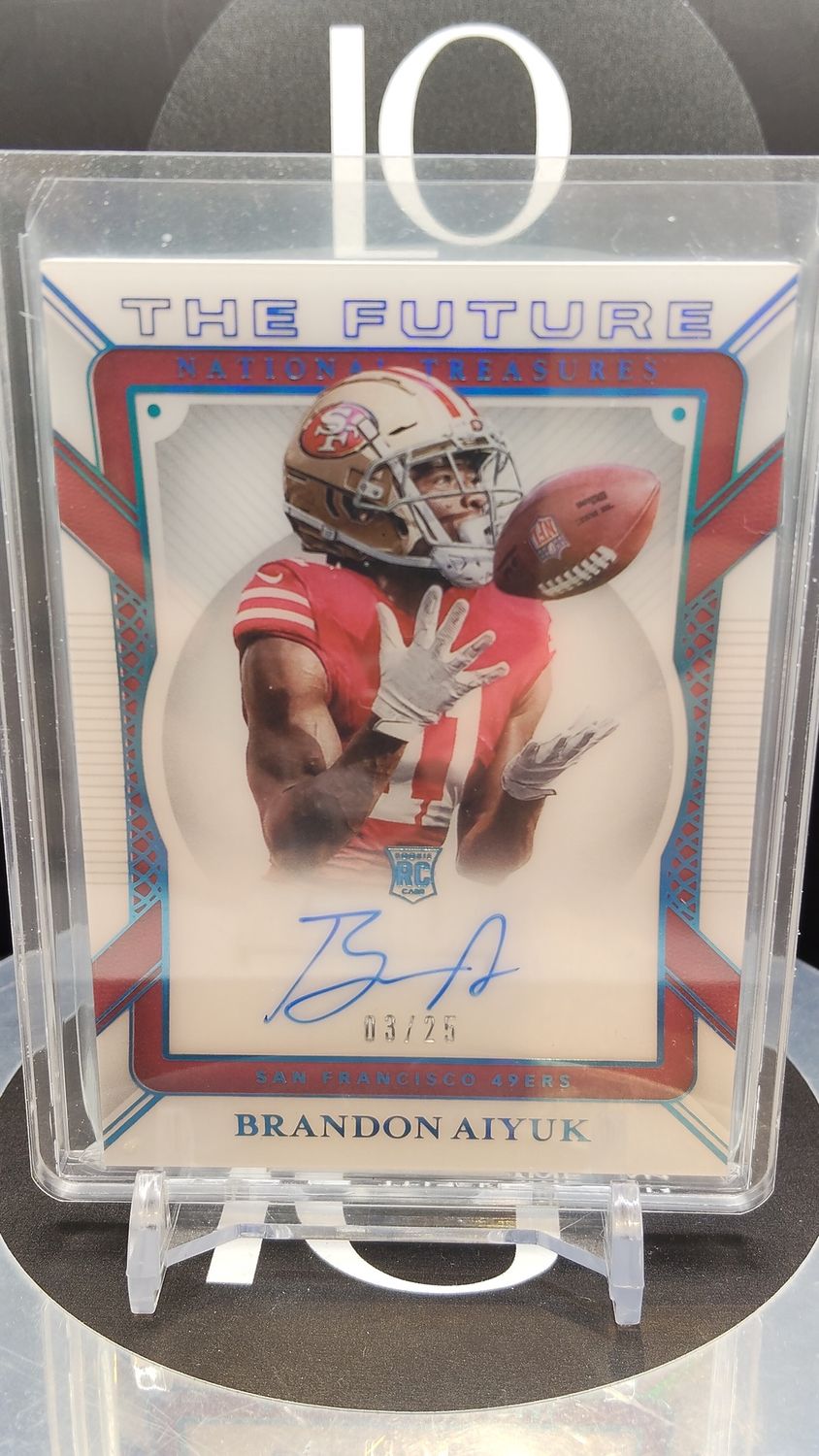 2020 Panini National Treasures Football Brandon Aiyuk Auto 3/25 #TF-BA