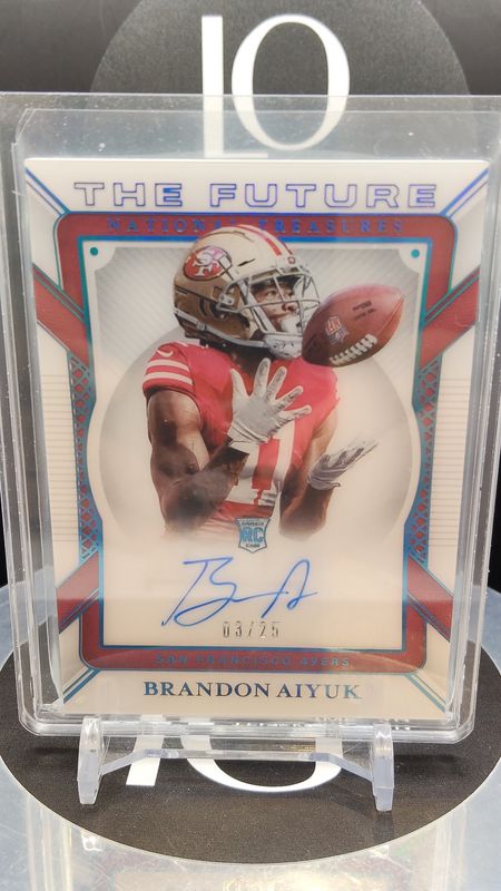 2020 Panini National Treasures Football Brandon Aiyuk Auto 3/25 #TF-BA