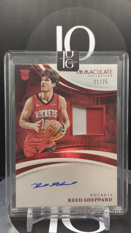 2024-25 Panini Immaculate Collection Reed Sheppard Auto Relic Card RC 21/25 #123