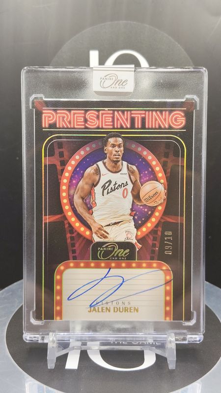 2024-25 Panini One and One Jalen Duren Auto 09/10 #PS-DUR