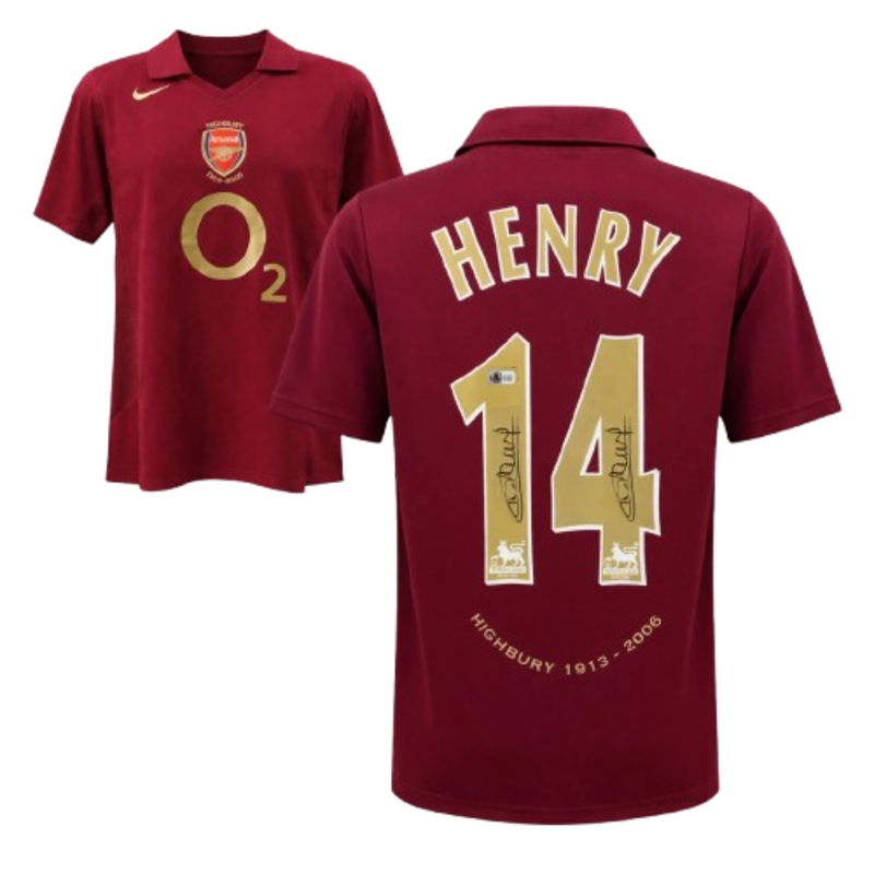 Thierry Henry Signed Arsenal Redcurrant Jersey