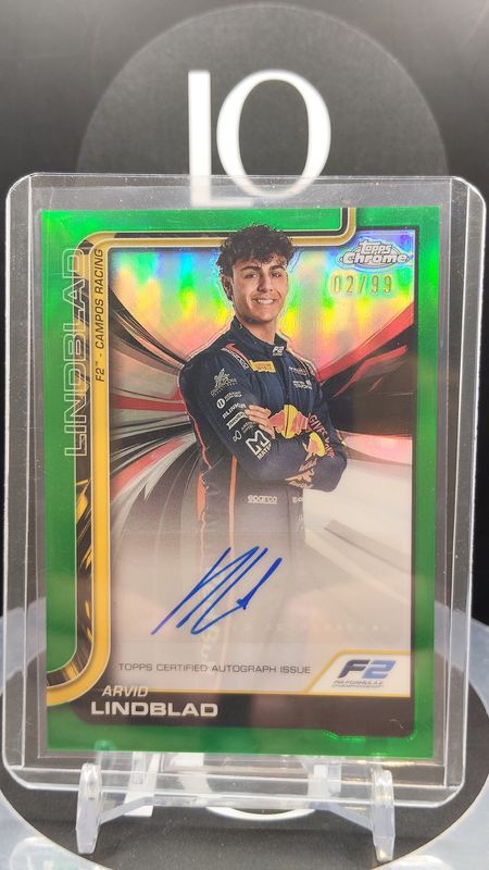 2025 Topps Formula 1 Chrome Arvid Lindblad Auto 02/99 #CAC-LIN