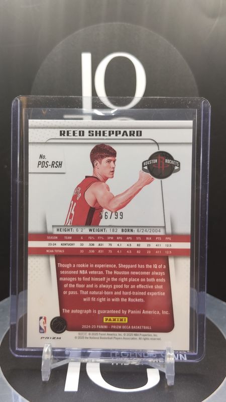 2024-25 Panini Prizm Deca Basketball Reed Sheppard Auto RC 56/99 #PDS-RSH